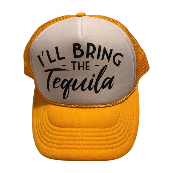 I’ll Bring The Tequilla Hat - Women’s Fun Trucker Style Cap - One Size - Yellow - Picture 1 of 7